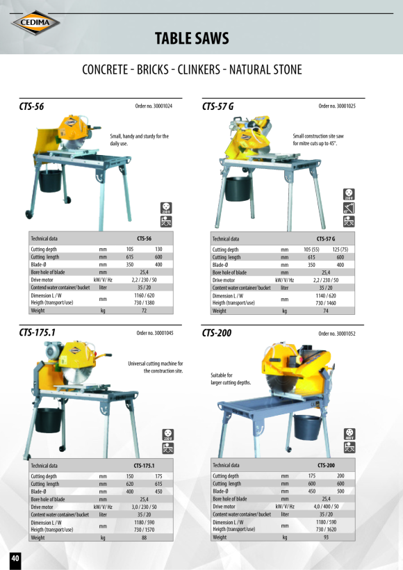 Cedima CTS-57 G Tischsäge 230V 30001025