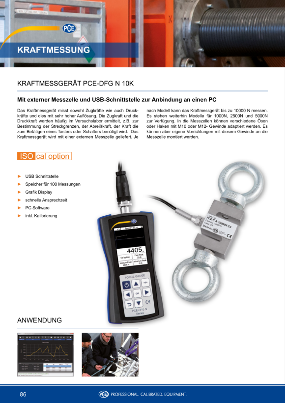 PCE 300 mm lengtemeetapparaat incl. software PCE-DFG FD 300