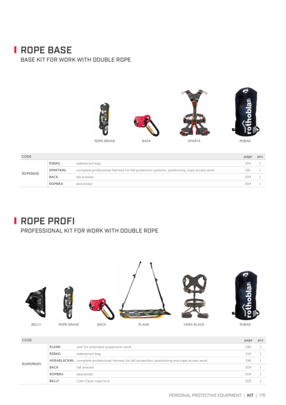 RothoBlaas COMPLETE PROFESSIONAL FALL ARREST SYSTEM. SIZE M/L SPARTAML