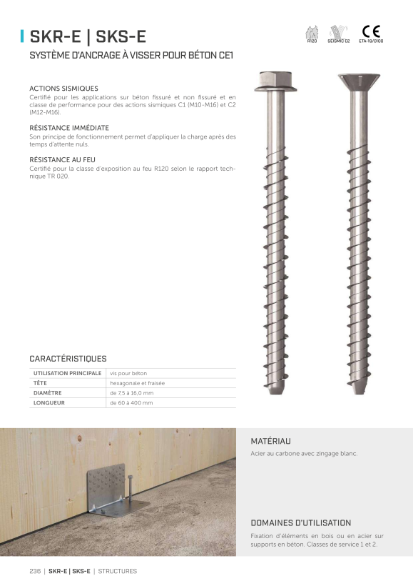 RothoBlaas *AS7226 RAILING GUARD SUPPORT MAIN COURANTE AU MUR RG020