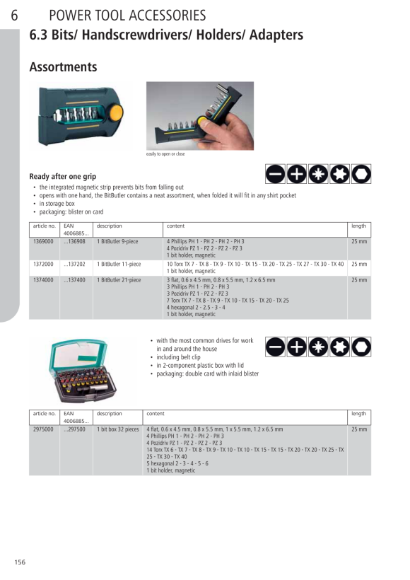 Wolfcraft Bit-Box, TORX® (T 10-30), 7-tlg. 1216000