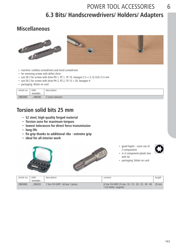 Wolfcraft Bit-Box FIX-GRIP, TORX® (T 10-40), 7-tlg. 2965000