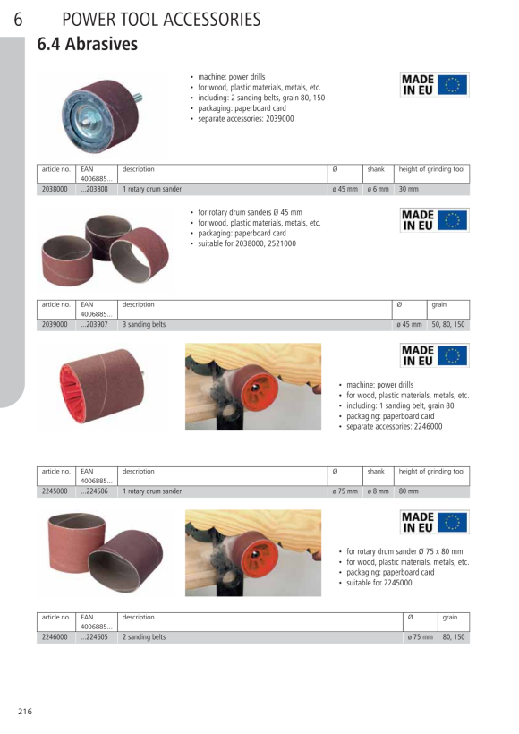 Wolfcraft Schleifband-Set 3-tlg. 2039000