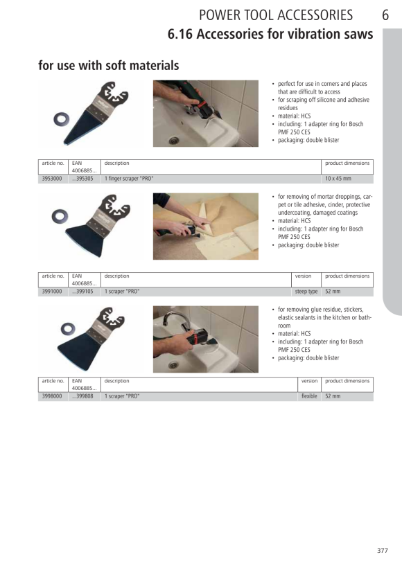 Wolfcraft Schaber ?PRO? HCS, Universal-Aufnahme 3991000