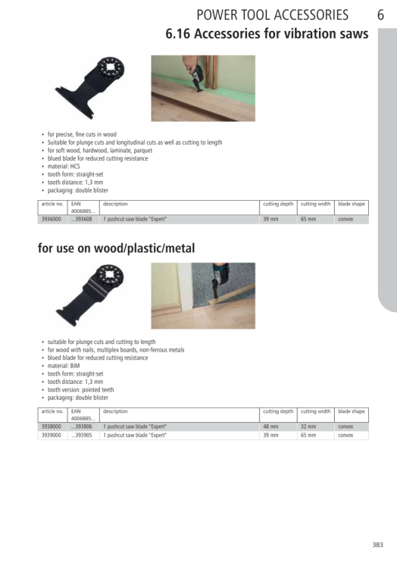 Wolfcraft Tauchsägeblatt ?Expert? BiM, STARLOCK-Aufnahme 4239000