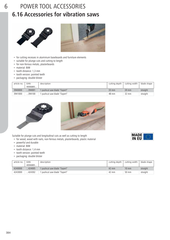 Wolfcraft Tauchsägeblatt ?Expert? BiM, STARLOCK-Aufnahme 4242000