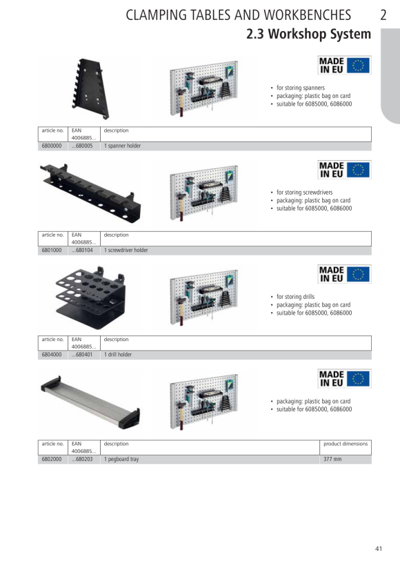 Wolfcraft Lochwandablage Werkstattsystem 6802000