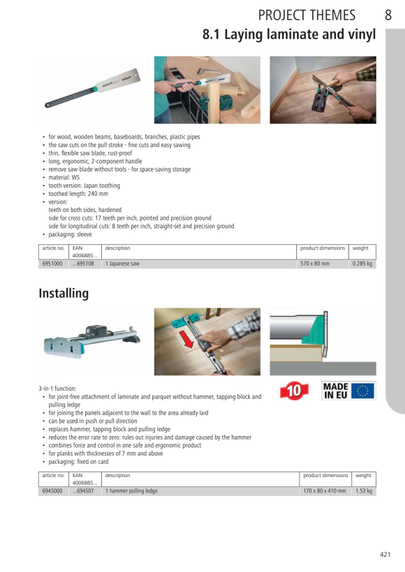 Wolfcraft Handsäge mit abgewinkeltem Griff 6925000