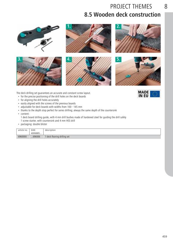 Wolfcraft Terrassenbohr-Set, 3-tlg. 6960000