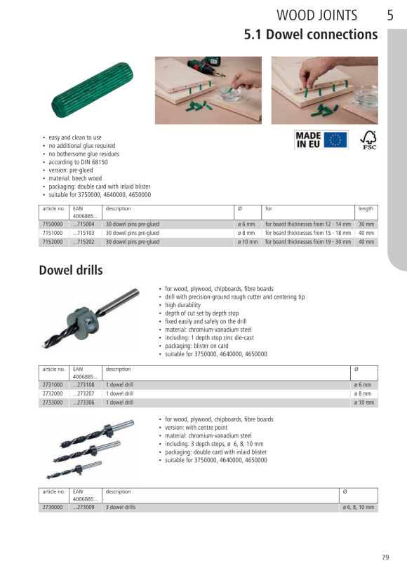Wolfcraft Universal-Holzdübler-Set 43-tlg 3750000