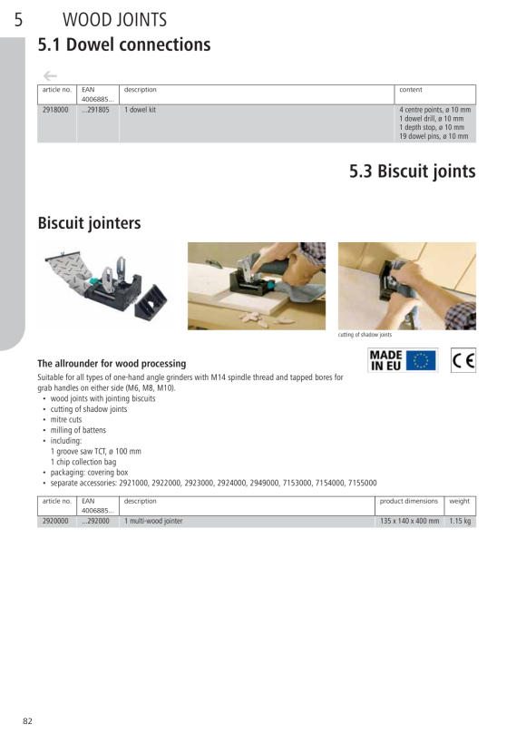 Wolfcraft Multi-Holzfräse für Winkelschleifer 2920000