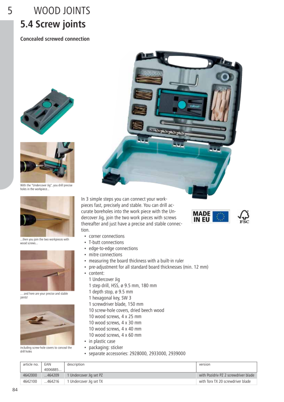 Wolfcraft Undercover Jig Set PZ, 54-tlg. 4642000
