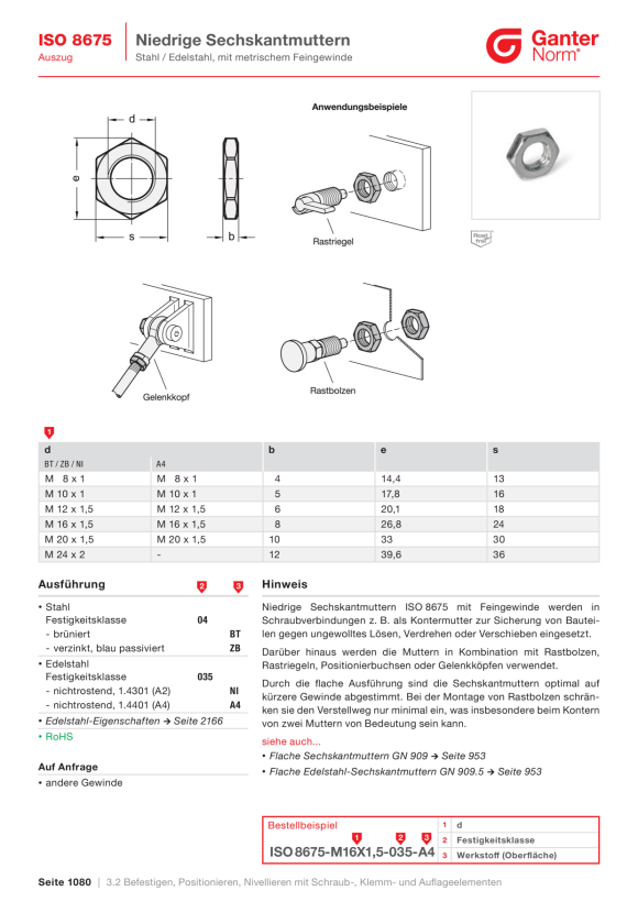 Ganter Präzisions-Scharniere 7580-ALS-75-100-D-B