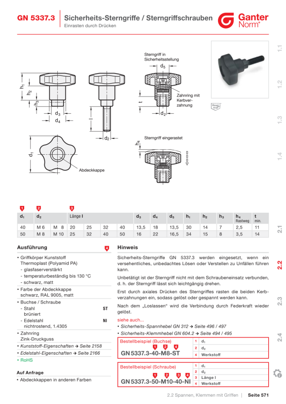 Ganter Bügelgriffe 6284-180-T-1-SU