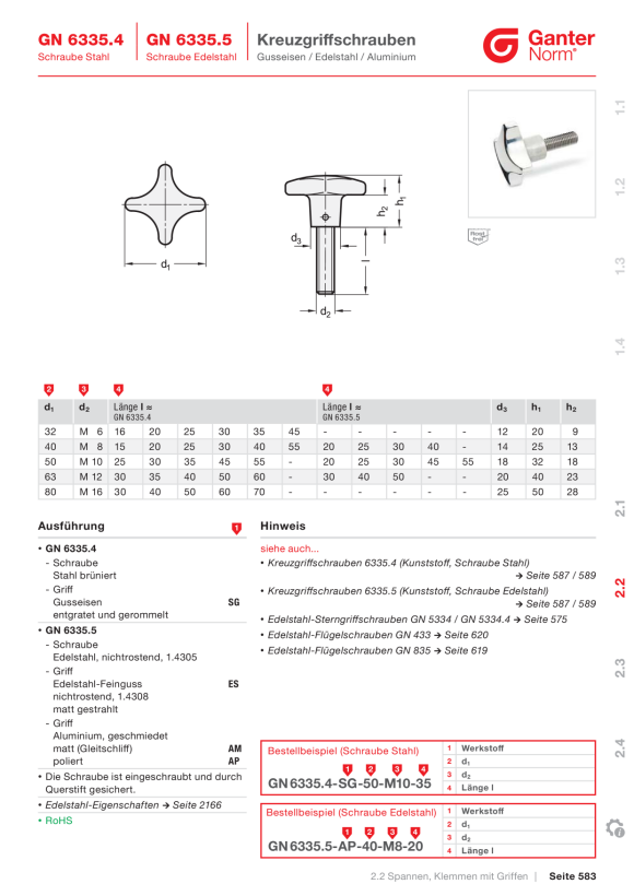 Ganter Präzisions-Scharniere 7580-ALS-75-100-B-C