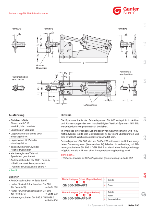 Ganter Hammerkopfschrauben 52B-10M860-SZ