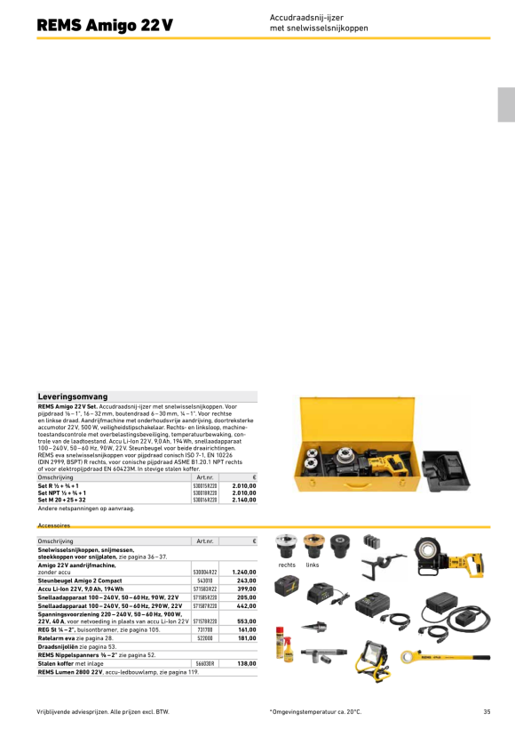 REMS Amigo 22V-set 530018 R220G