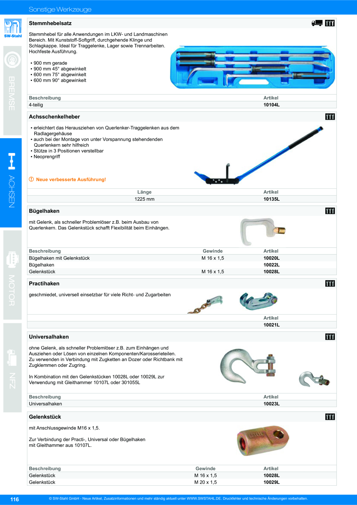 SWStahl Katalog Spezialwerkzeuge Seite 111