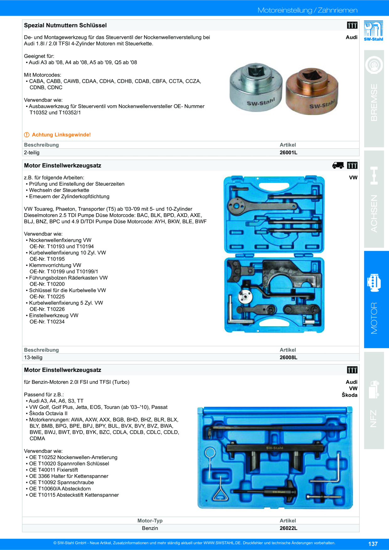 SWStahl Katalog Spezialwerkzeuge Seite 132