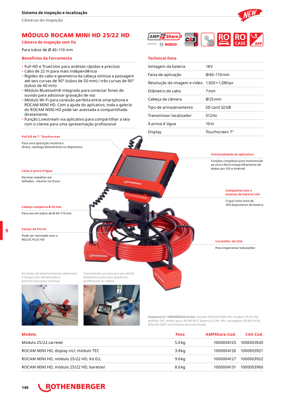Rothenberger ROCAM mini Modul 25/22 HD - Haspel 1000003920