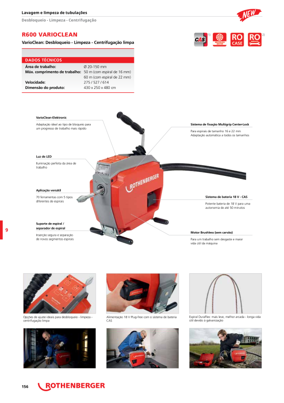 Rothenberger Conjunto de ferramentas L para espirais de 16 mm, 10 peças 72936