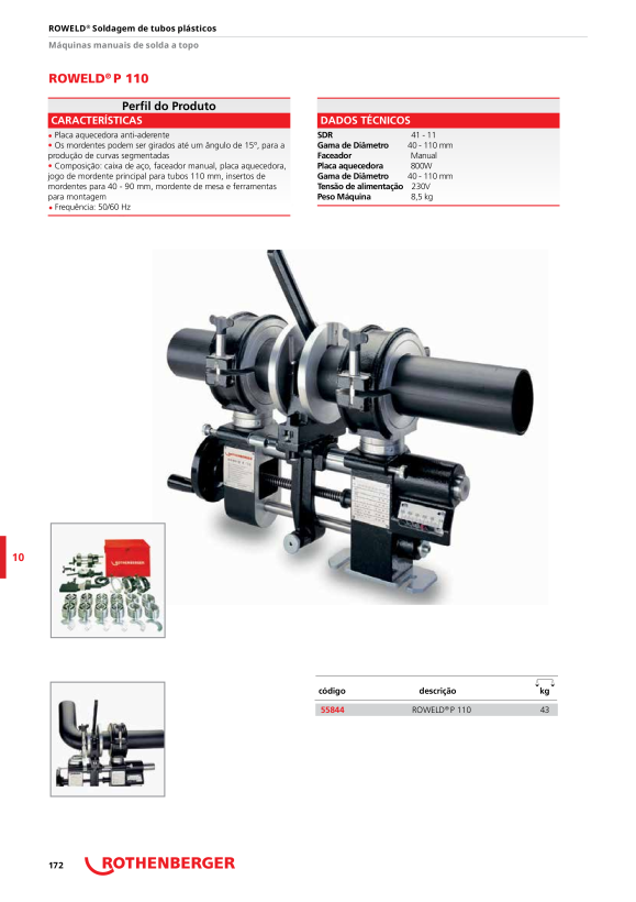 Rothenberger ROWELD P250 A completo, 40-250mm, 230V 55795