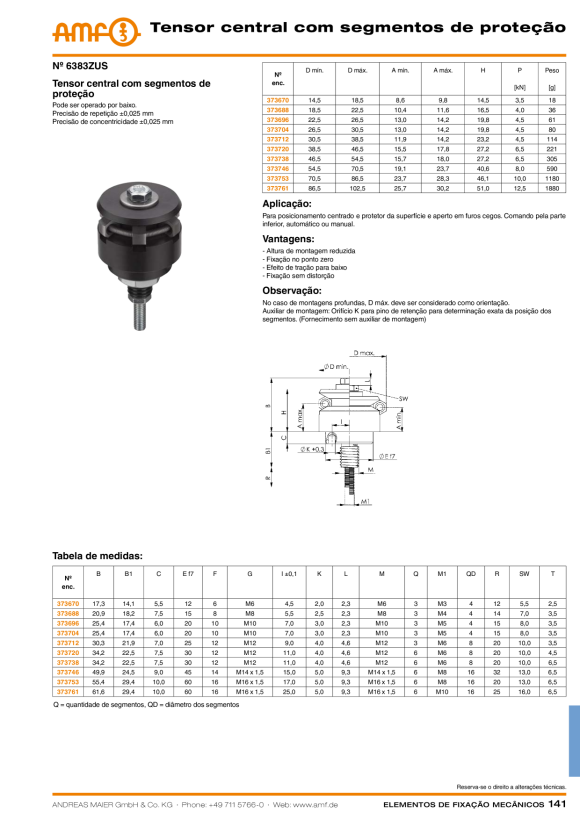 AMF 6383ZUK-38 Grampo centralizador com esfera 373621