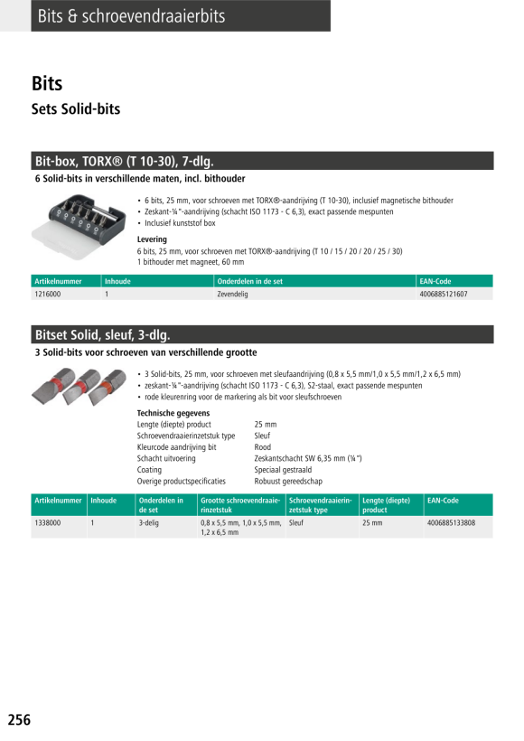 Wolfcraft Bit-Box, TORX® (T 10-30), 7-tlg. 1216000