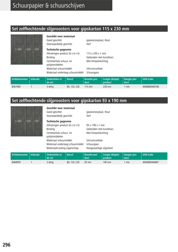 Wolfcraft Haft-Schleifgitter-Set 5-tlg., für Gipskarton 8467000