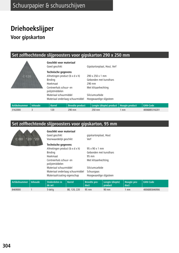 Wolfcraft Haft-Schleifblatt für Holz/Metall 1764000