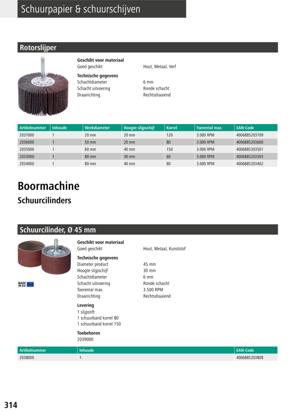 Wolfcraft Schleifband-Set 3-tlg. 2039000