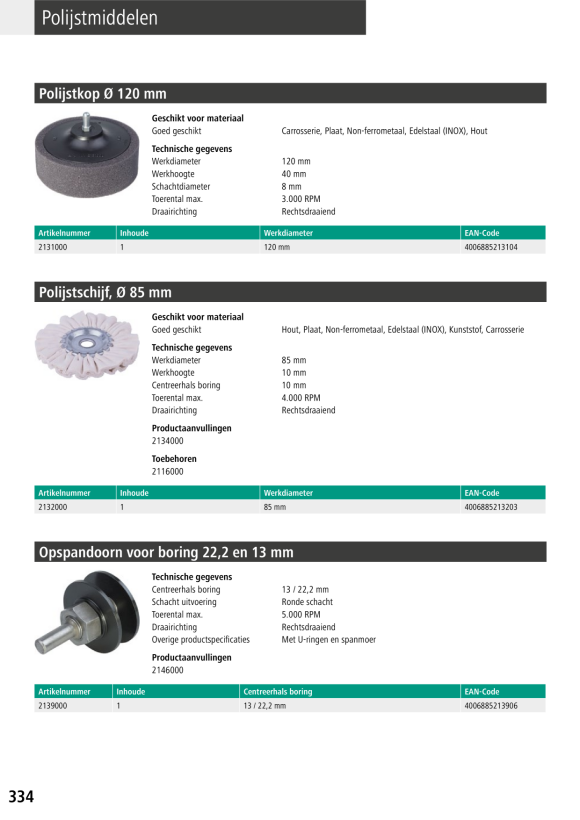 Wolfcraft Profi-Polier-Set 6-tlg. 2179000