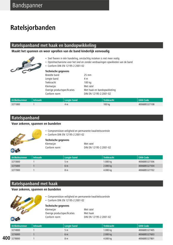 Wolfcraft Ratschen-Zurrgurt 3275000