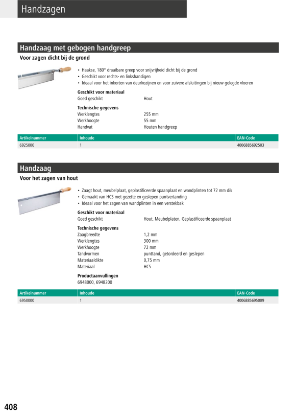 Wolfcraft Handsäge mit abgewinkeltem Griff 6925000