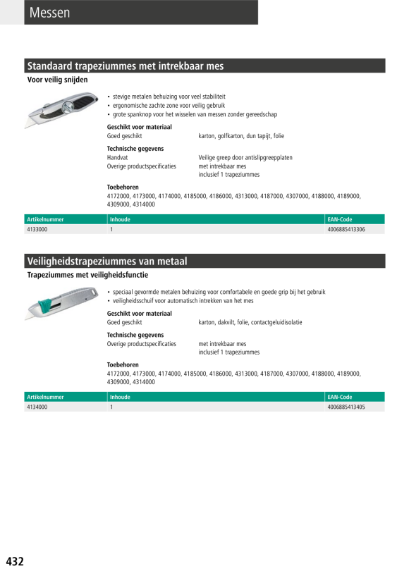 Wolfcraft Profi-Trapezklinge TiN beschichtet 4172000