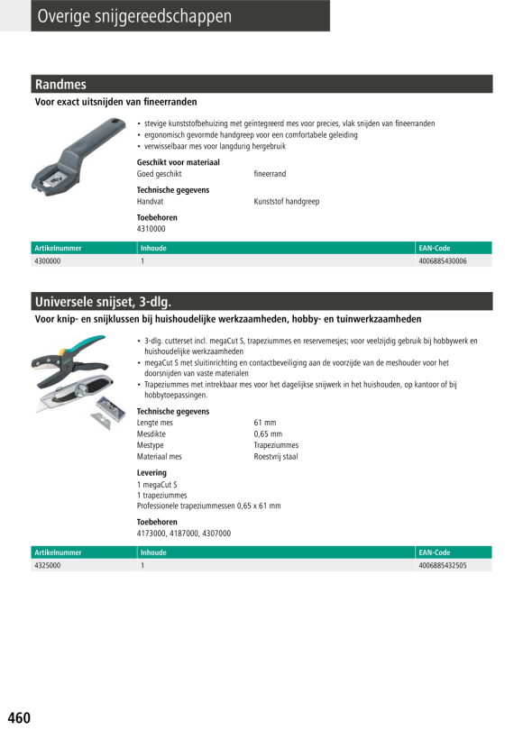 Wolfcraft Allround-Schneide-Set, 3-tlg. 4325000