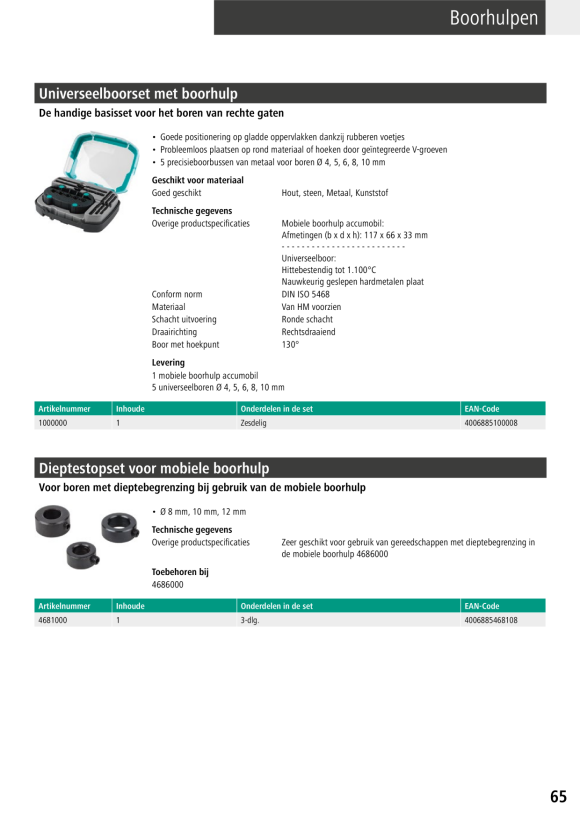 Wolfcraft Tiefenstopp-Set 3-tlg. 4681000