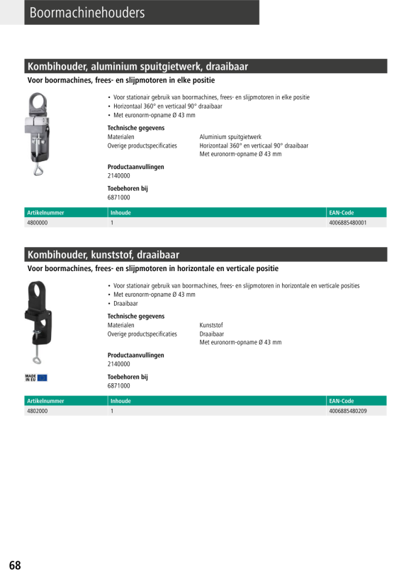 Wolfcraft Kombihalter, Kunststoff, drehbar 4802000
