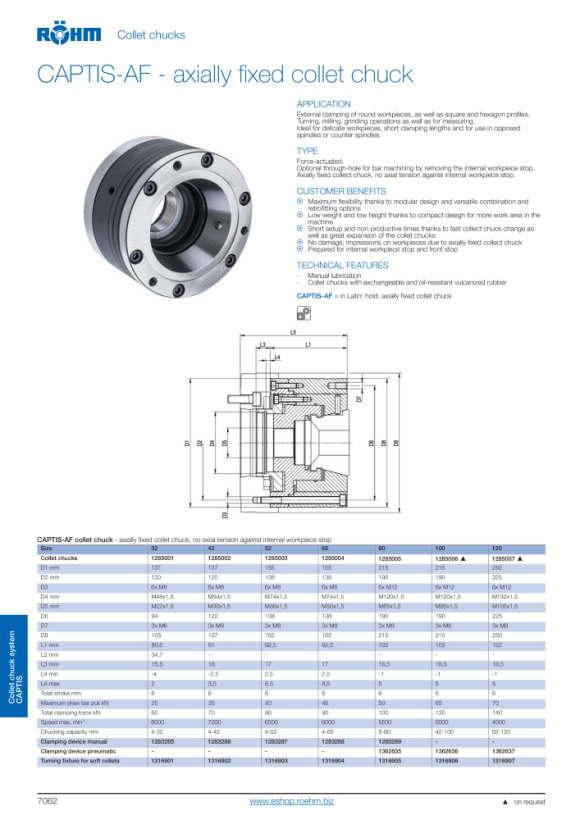 RÖHM Flangia intermedia CAPTIS-52/65 A 1283198