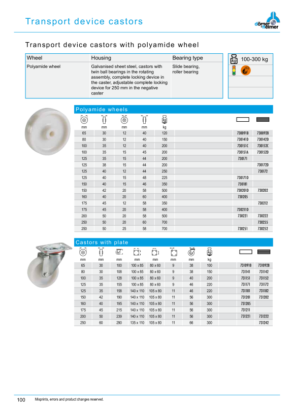 Dörner & Helmer Polyamidrad 200x50x20 mm Gl 730221