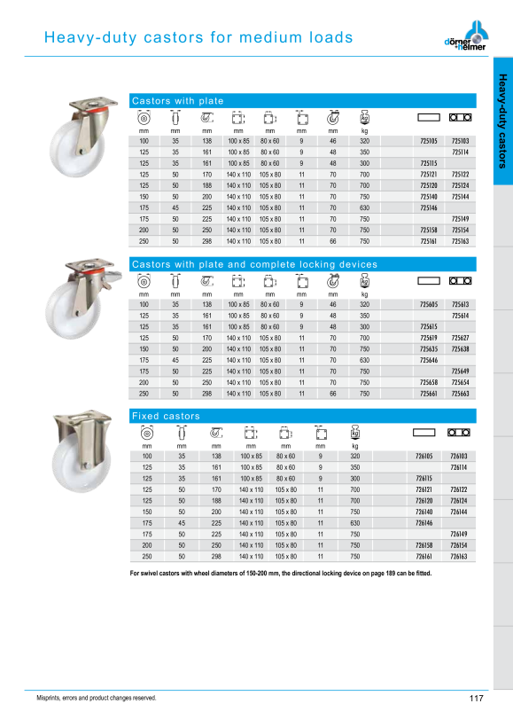 Dörner & Helmer Polyamidrad 250x50x20mm Gl 730256