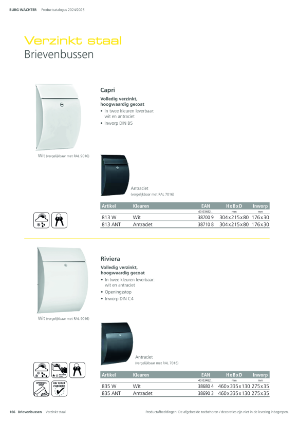 Burg-Wächter Briefkasten SEATTLE 848 W 42040