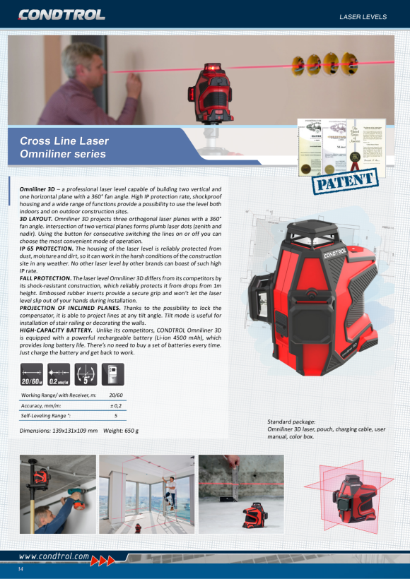 Condtrol Robuste und genaue Linienlaser Omniliner 3D 1-2-129