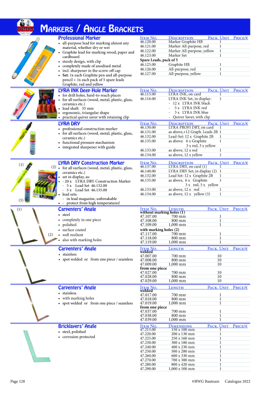 BWG Profi-Marker Set 46.123.00