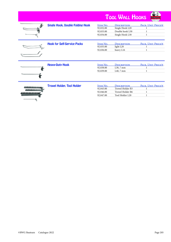 BWG Kellenhalter B 6 92.846.00
