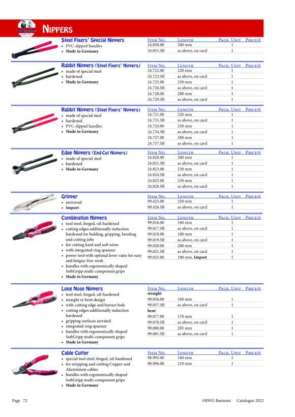 BWG Kombinations-Zange 160mm 99.016.00