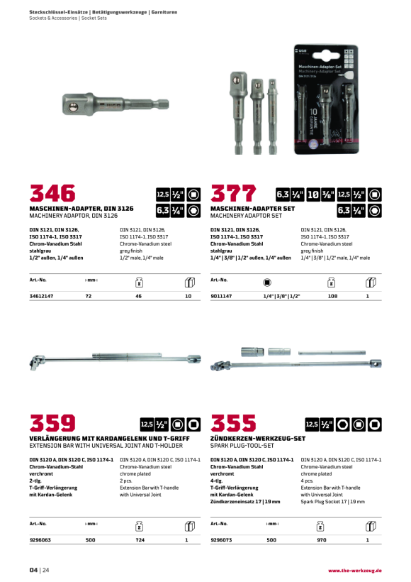 WGB 1/2" KURBEL, CV, ÄHNL. NR.353 3534600
