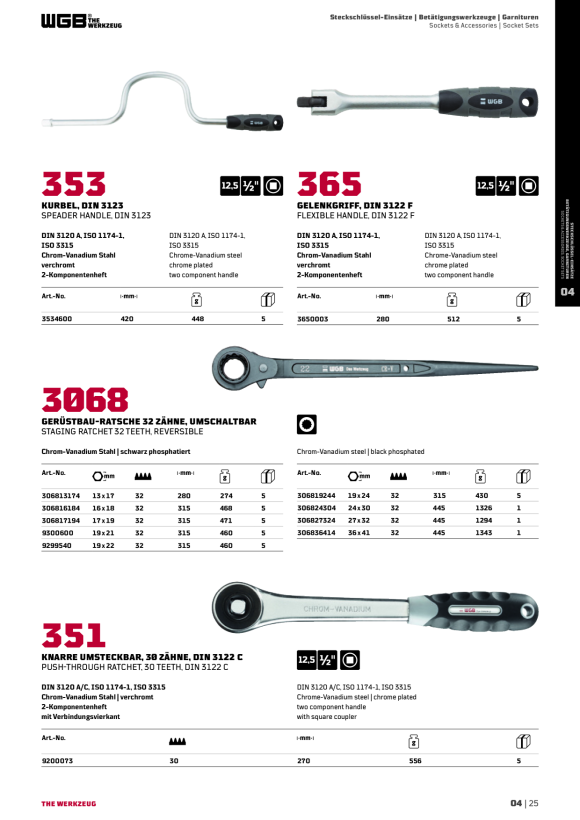WGB 1/2" KURBEL, CV, ÄHNL. NR.353 3534600