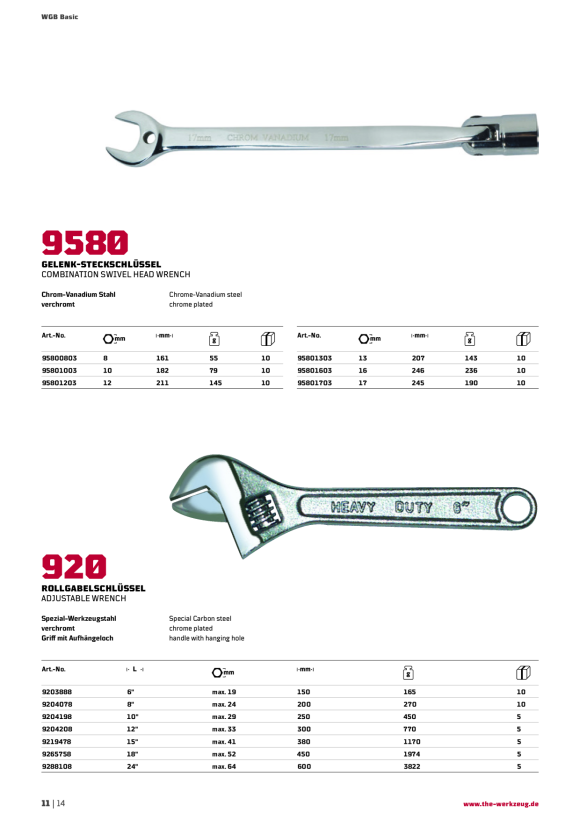 WGB GELENK-STECKSCHLÜSSEL, CV, NR.9580 BASIC+ 95801303