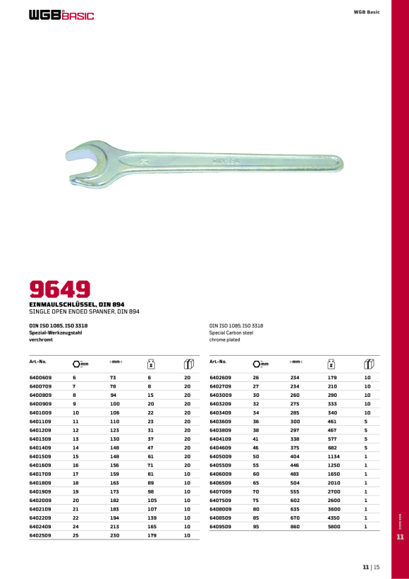 WGB GELENK-STECKSCHLÜSSEL, CV, NR.9580 BASIC+ 95801303